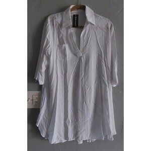 Ekouaer Tunic  Cover women size M, 18 inch of Armp To Armp. White,